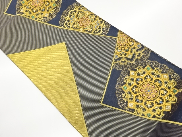 JAPANESE FUKURO OBI / WOVEN FLOWER CREST